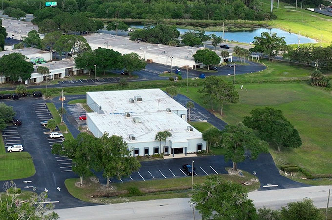 Aerial view of Tampa Bay Machining