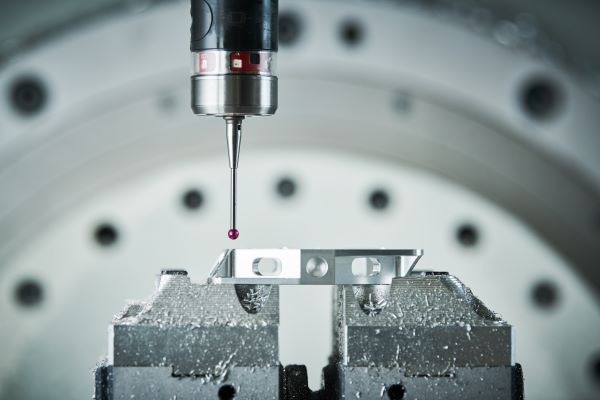 precision probe sensor on a CNC milling machine
